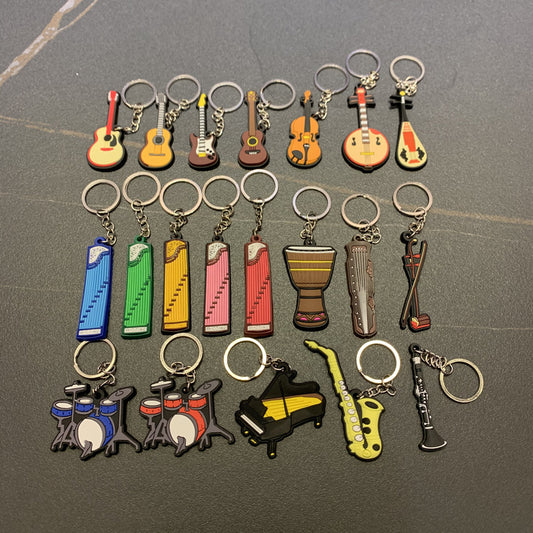Musical Instruments Silicone Keychains