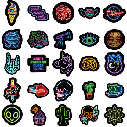 Neon Vinyl Graffiti Sticker Pack
