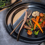 Artisan Black & Gold Serving Plate