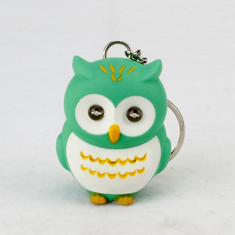 Cartoon Owl Light & Sound Keychain