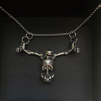 Half Skeleton Pendant Necklace