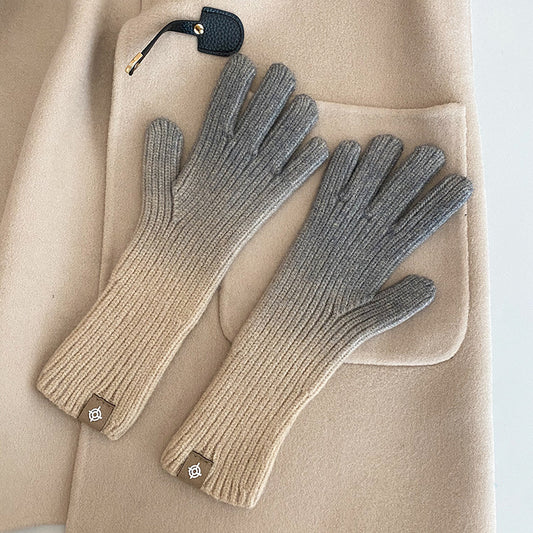 Winter Warm Gradient Color Gloves