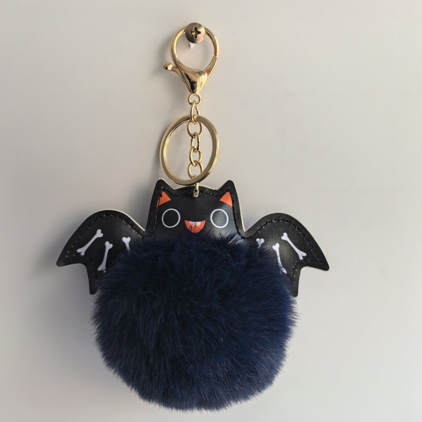 Cute Fluffy Bat Keychain