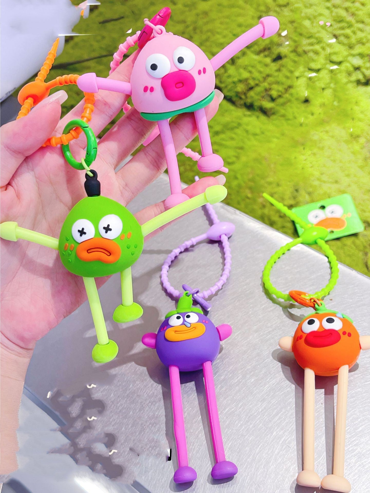 Cute Fruits and Plants Dolls Keychains