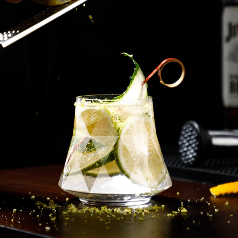 Diamond Cut Cocktail Glass
