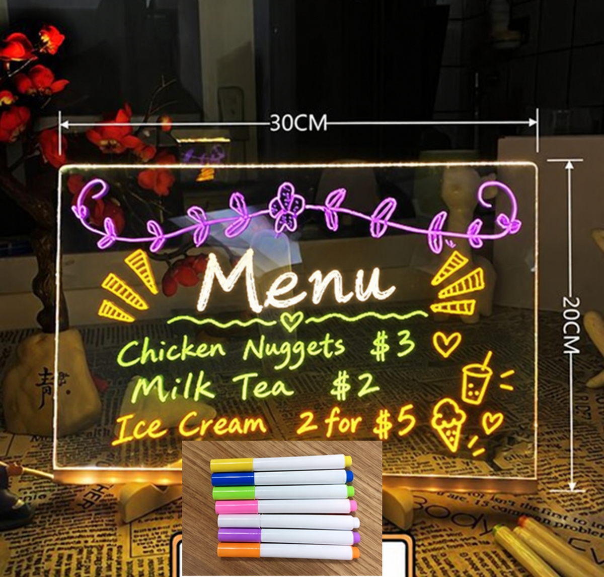 Luminous Acrylic Writing Board