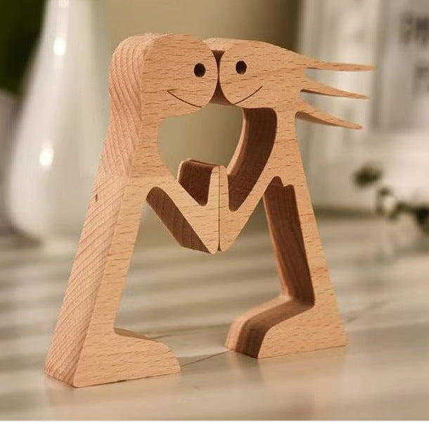 Minimalist Wooden Bond Sculpture Figurines