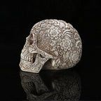 Handmade Gothic Floral Skull Décor