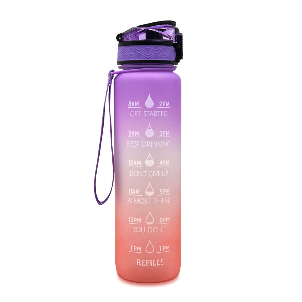 Motivational Time Marker Water Bottle