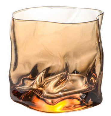 Melted Crystal Whiskey Glass