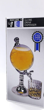 Chrome-Plated Globe Liquor Dispenser