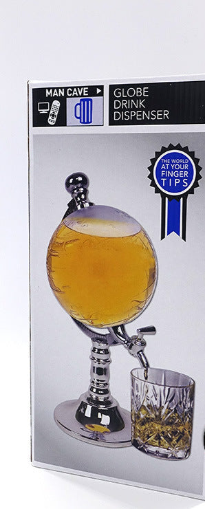 Chrome-Plated Globe Liquor Dispenser