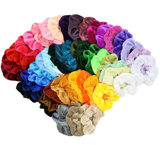 50-piece Pack of Velvet Hair Bands