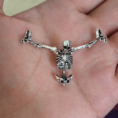 Half Skeleton Pendant Necklace