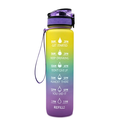 Motivational Time Marker Water Bottle