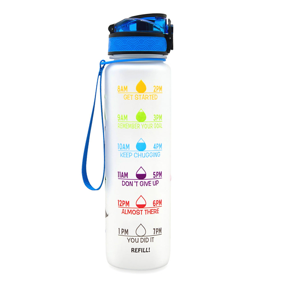 Motivational Time Marker Water Bottle