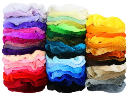50-piece Pack of Velvet Hair Bands
