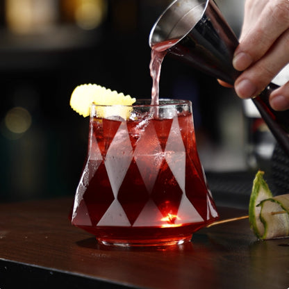 Diamond Cut Cocktail Glass