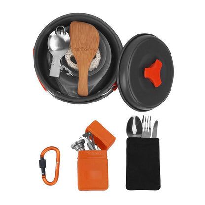 Portable Hiking & Camping Cookware + Burner Combo