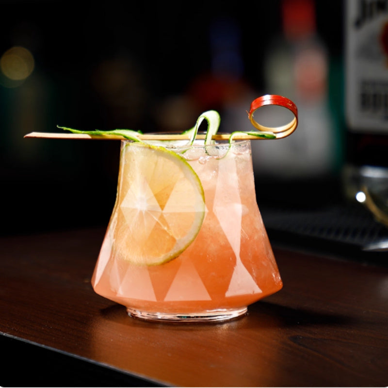 Diamond Cut Cocktail Glass