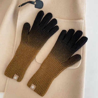 Winter Warm Gradient Color Gloves