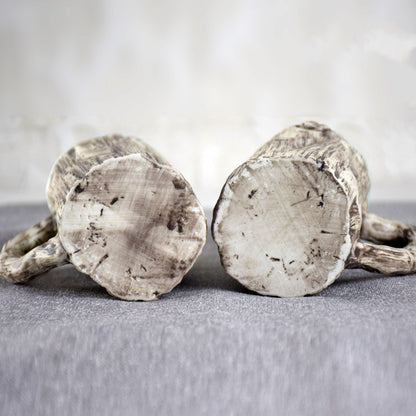 Rustic Tree Bark Ceramic Mug