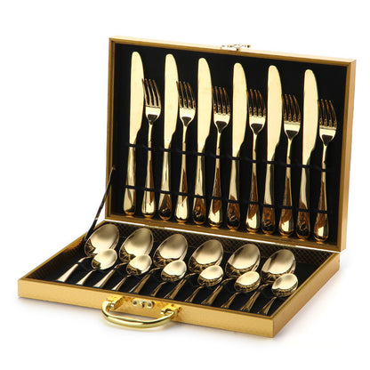Golden Luxe Cutlery Briefcase Set