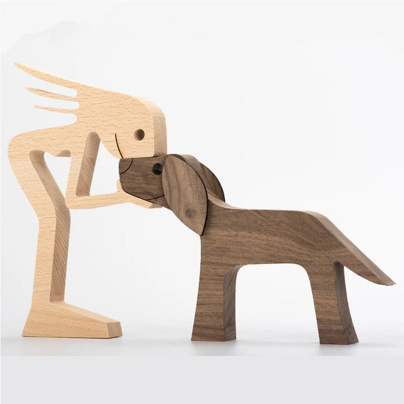 Minimalist Wooden Bond Sculpture Figurines