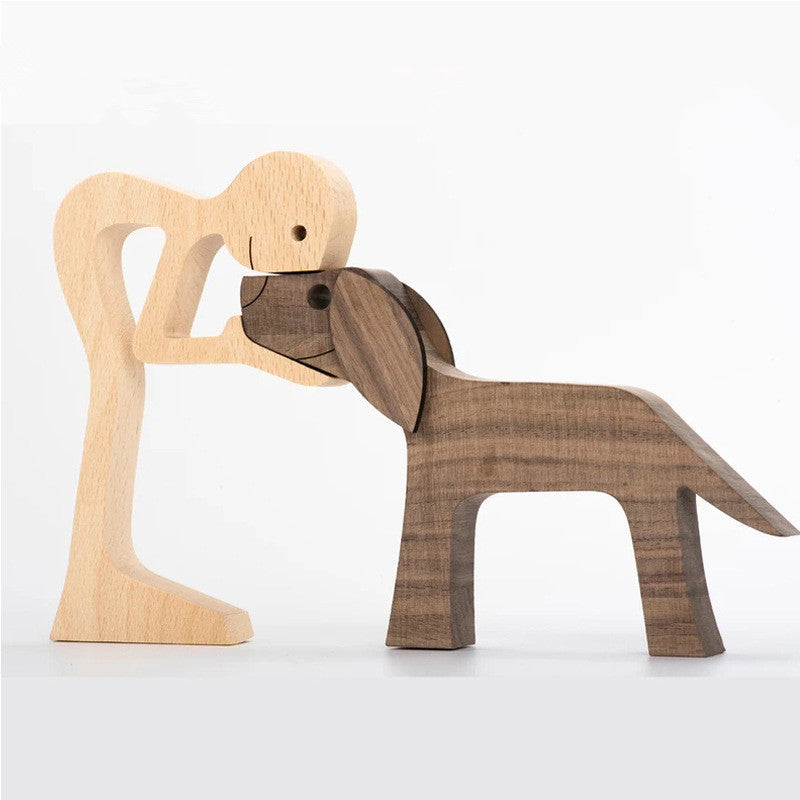 Minimalist Wooden Bond Sculpture Figurines