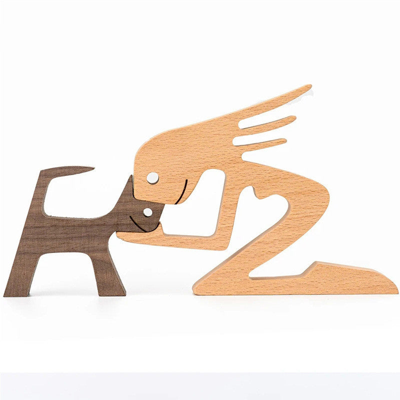 Minimalist Wooden Bond Sculpture Figurines