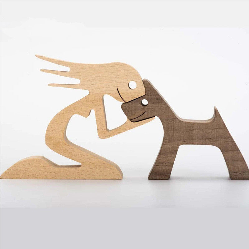 Minimalist Wooden Bond Sculpture Figurines