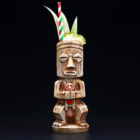 Tropical Ceramic Tiki Cup