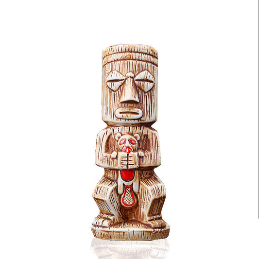 Tropical Ceramic Tiki Cup
