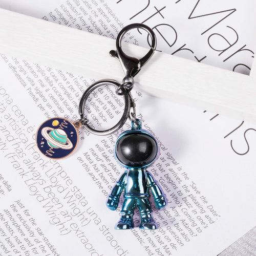 Alloy Spaceman Keychain and Necklace
