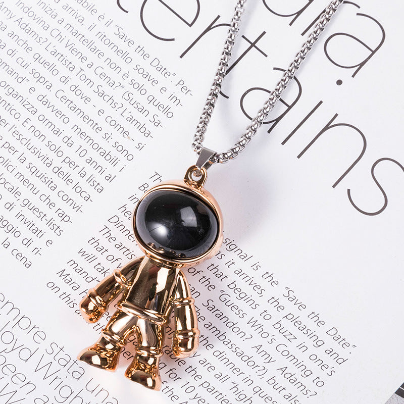 Alloy Spaceman Keychain and Necklace