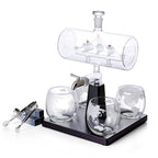 Captain’s Pour — Glass Tap Decanter + 4 Glasses