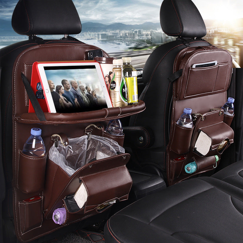 Premium PU Leather Car Backseat Storage Bag