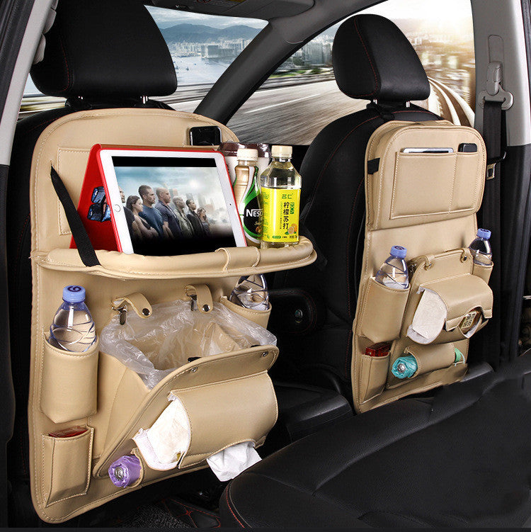 Premium PU Leather Car Backseat Storage Bag