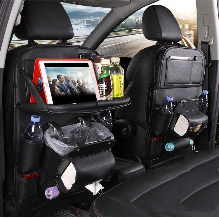 Premium PU Leather Car Backseat Storage Bag