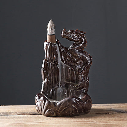 Handmade Ceramic Dragon Backflow Burner