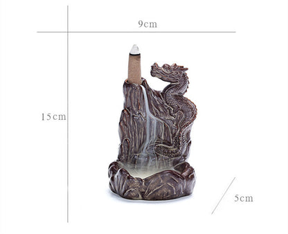 Handmade Ceramic Dragon Backflow Burner