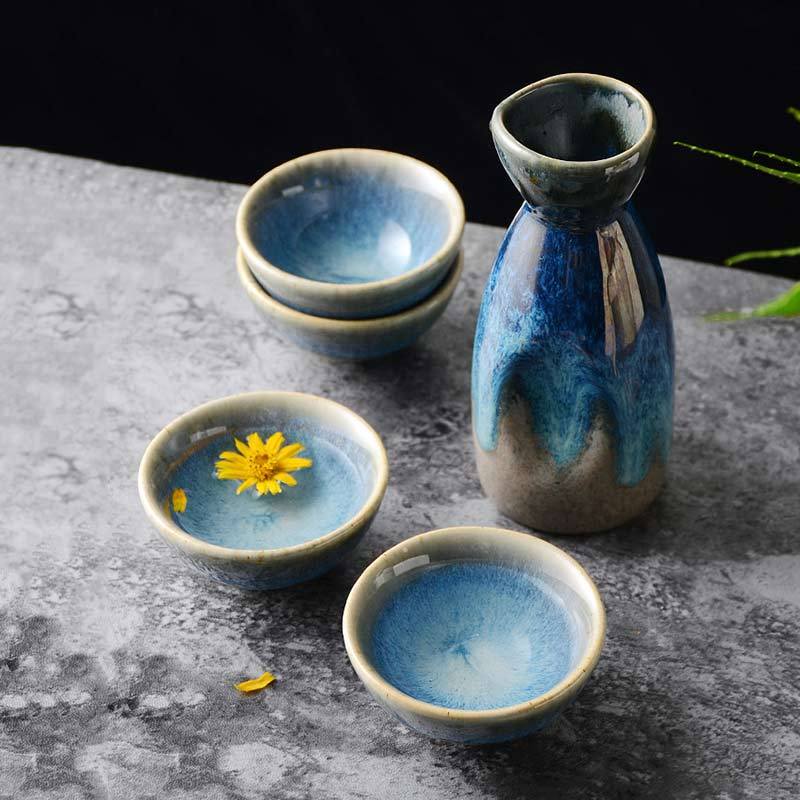 Japanese Kiln-Changed Sake Set