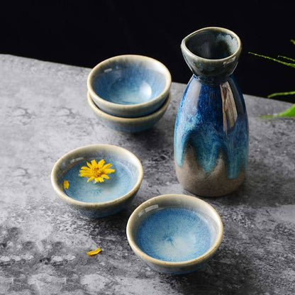 Japanese Kiln-Changed Sake Set