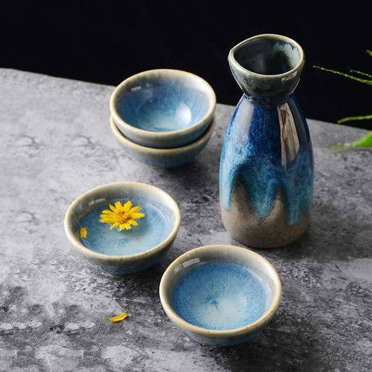 Japanese Kiln-Changed Sake Set