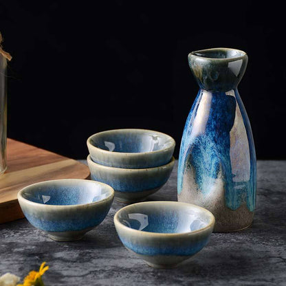 Japanese Kiln-Changed Sake Set