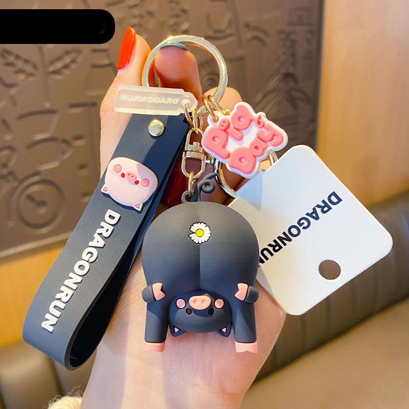 A-Hole Pig Day Keychain