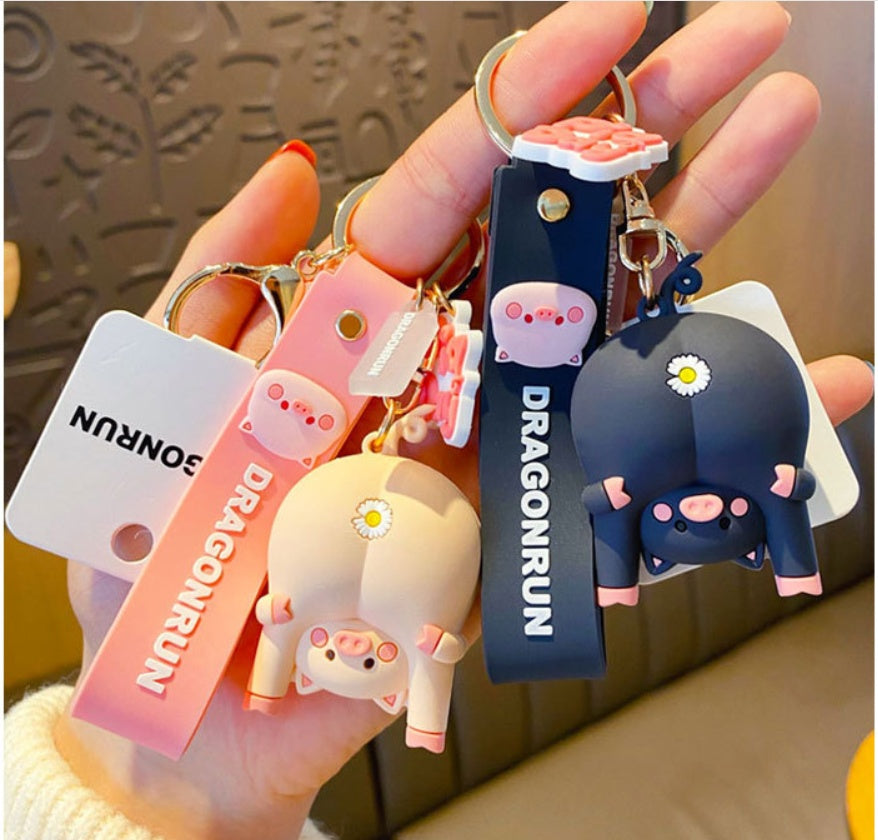 A-Hole Pig Day Keychain