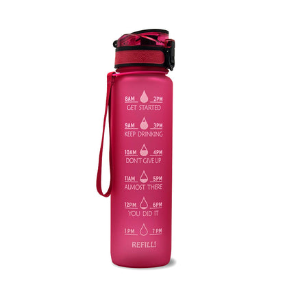Motivational Time Marker Water Bottle
