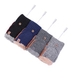 Rechargeable Heated Half Finger Flip Gloves