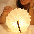 Accordion Folding LED Lamp – Wooden Design